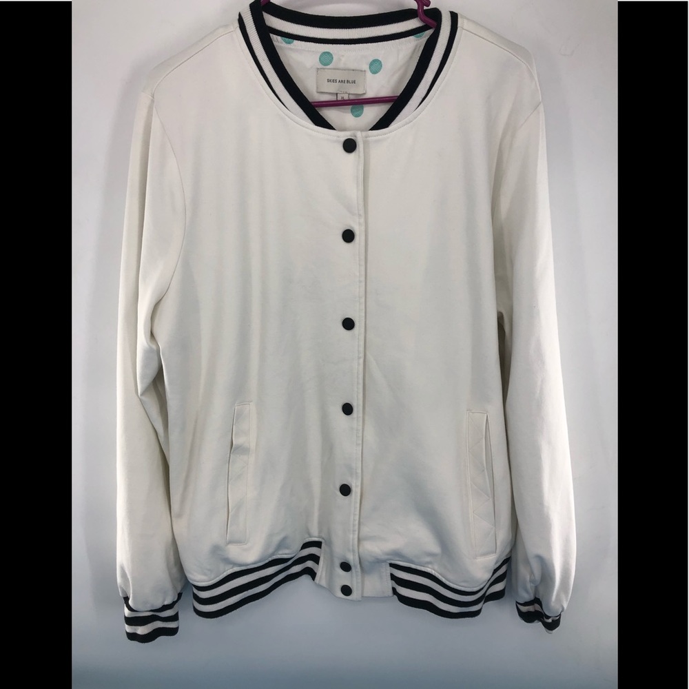 Skies Are Blue Varsity Style Jacket sz XL